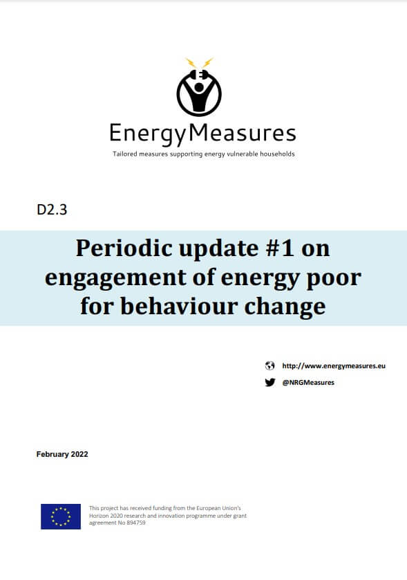 D2.3 Periodic update #1 on engagement of energy poor for behaviour change