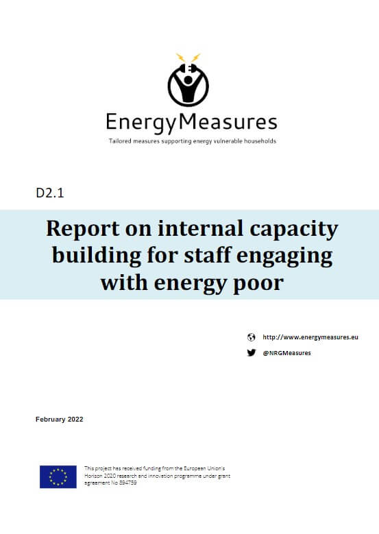 Report on internal capacity building for staff engaging with energy poor
