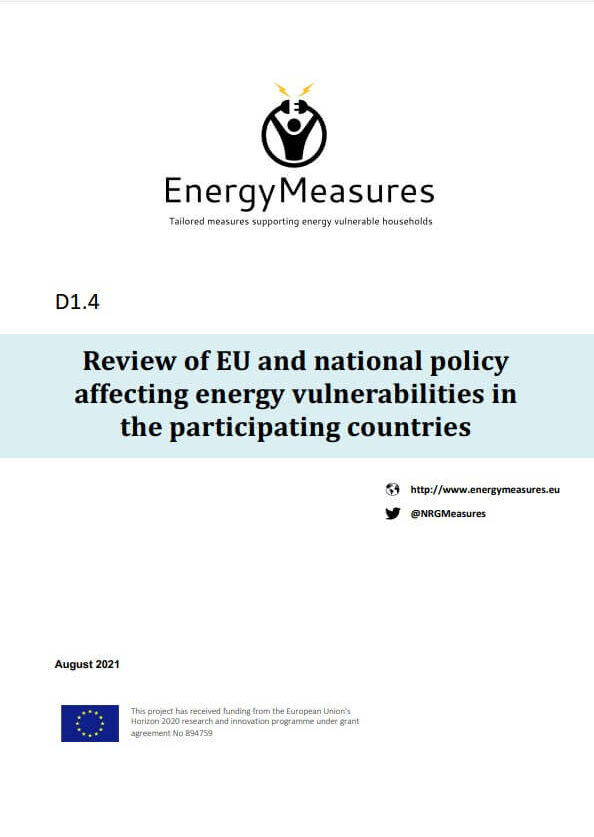 Review of EU and National Policy affecting energy vulnerabilities in the participating countries