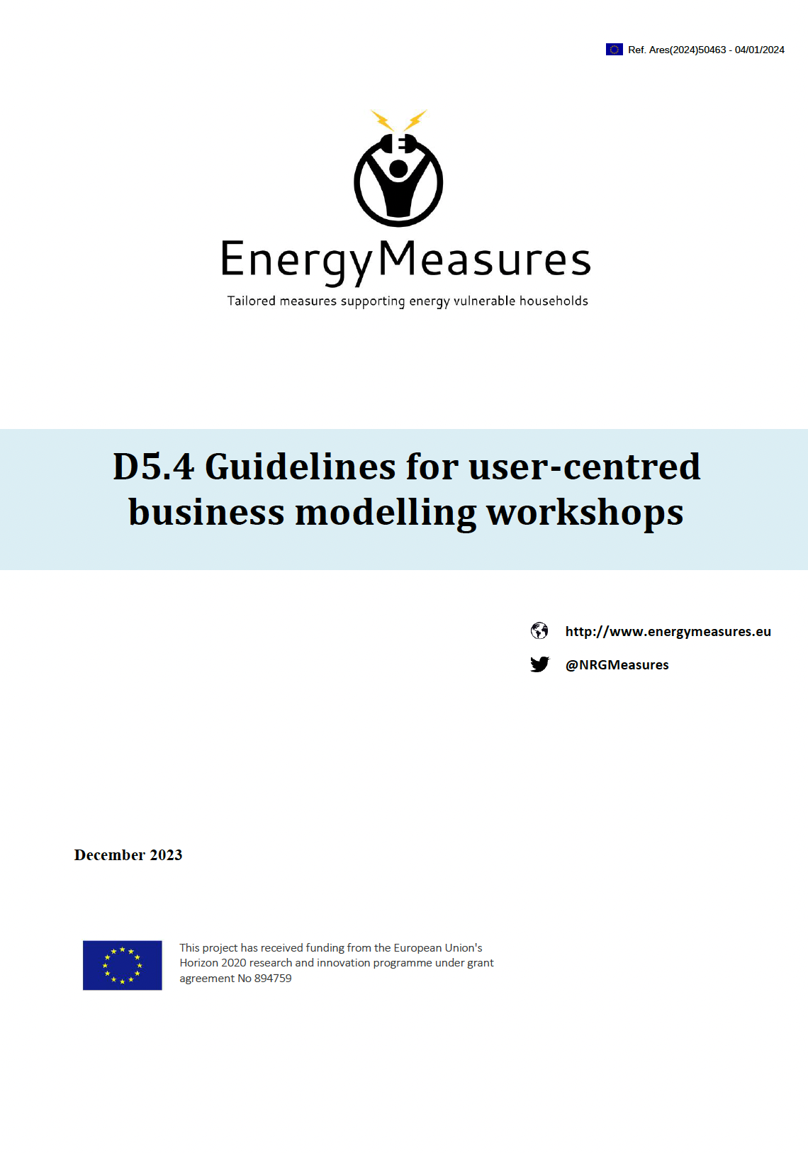 D5.4 Guidelines for user-centred business modelling workshops