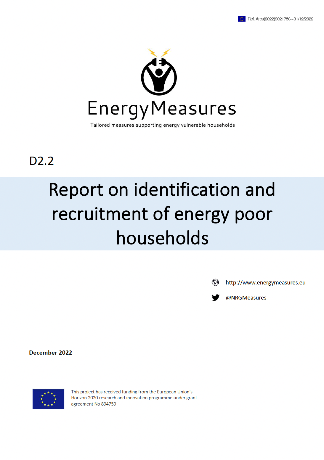 D2.2 Report on identification and recruitment of energy poor households