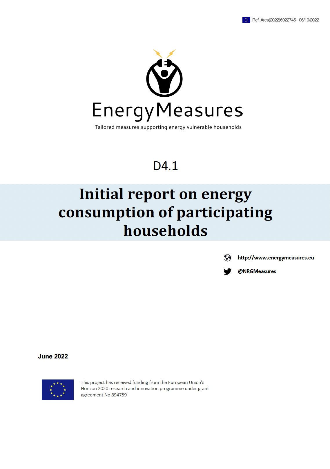 D4.1 Initial report on energy consumption of participating households